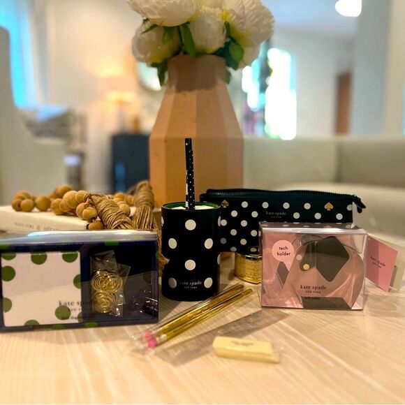 New Kate Spade Desk Accessories Gift Set Bundle Teacher or Graduate Gift - Picture 1 of 9